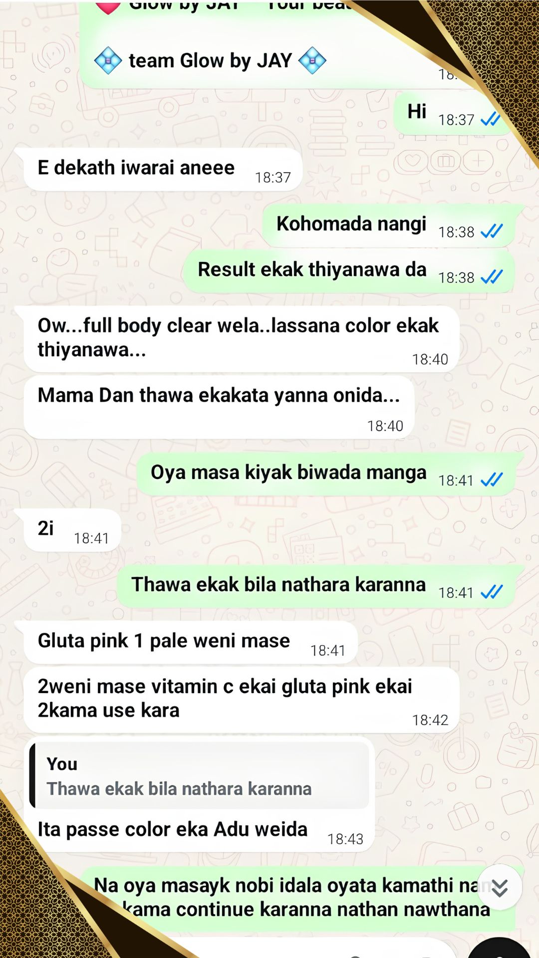 Customer review screenshot