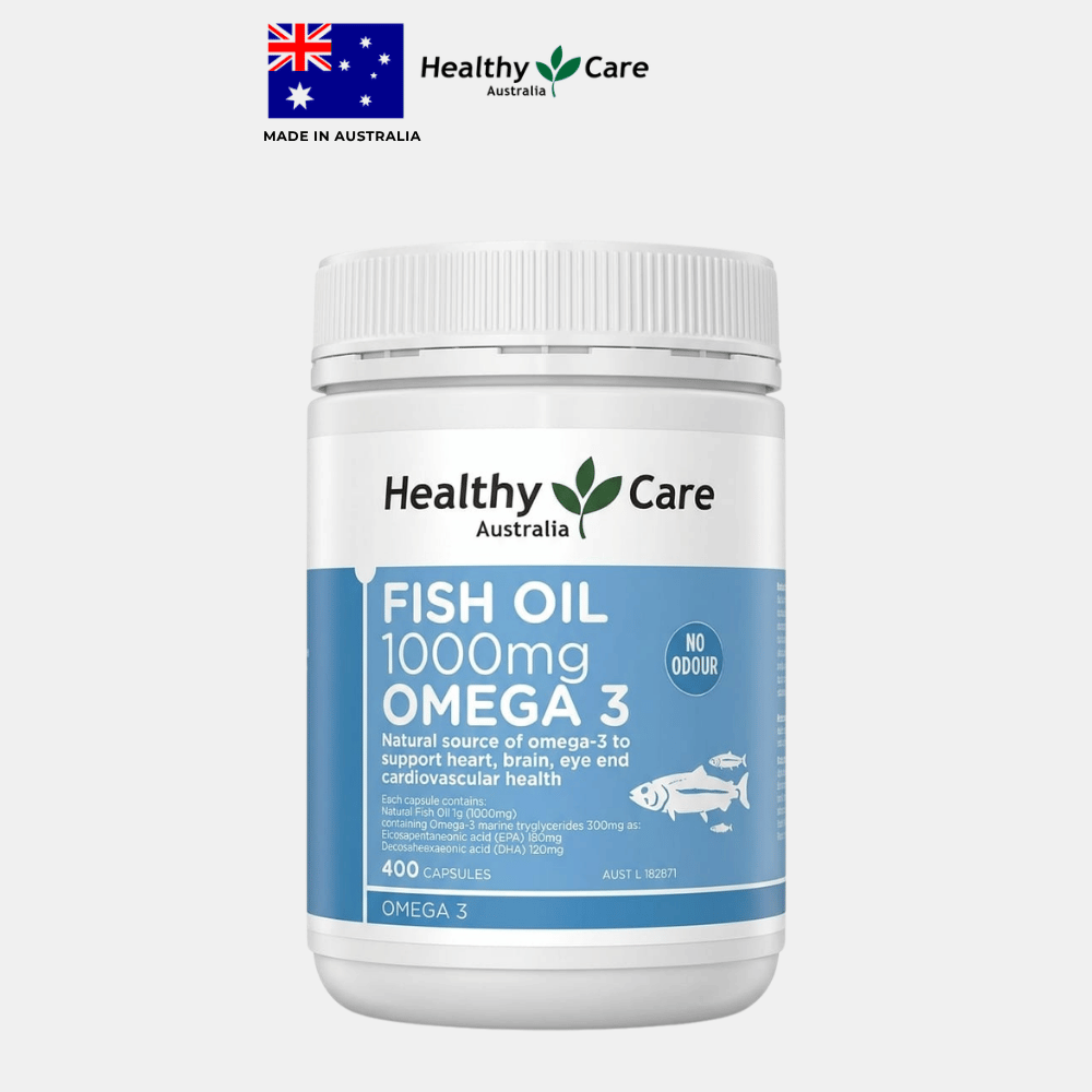 Healthy Care Fish Oil 1000mg - Omega 3 - 400 Capsules